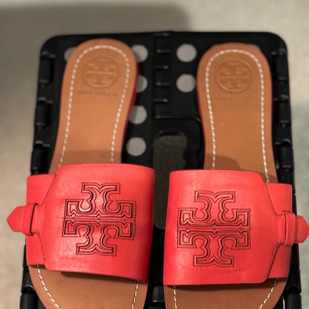 Tory Burch Vibrant Coral Sandals